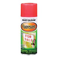 Rust-Oleum 1955830 Fluorescent Spray Paint, Flat/Matte, Fluorescent Red/Orange, 11 oz, Can 