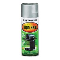 Rust-Oleum 7716830 High Heat Spray Paint, Satin, Silver, 12 oz, Can, Oil 