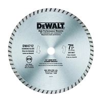 DeWALT DW4712 Circular Blade, 7 in Dia, 7/8 in Arbor, Diamond Cutting Edge 