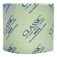 NORTH AMERICAN PAPER Classic 880299 Bathroom Tissue, 4 x 3-3/4 in Sheet, 1-Ply, Paper 