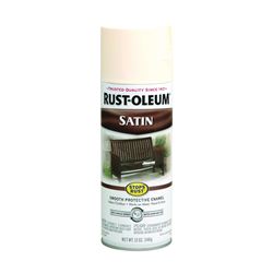 Rust-Oleum 7793830 Rust Preventative Spray Paint, Low Satin, Shell White, 12 oz, Can 