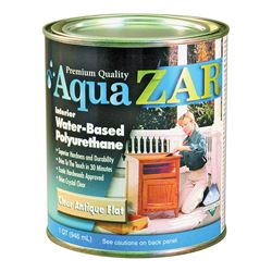 Aqua ZAR 34412 Polyurethane Paint, Liquid, Antique Crystal Clear, 1 qt, Can 4 Pack 