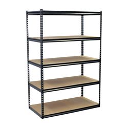 Storage Concepts SCB2505W Boltless Shelving Unit, 4000 lb Capacity, 5-Shelf, 48 in OAW, 24 in OAD, 72 in OAH 
