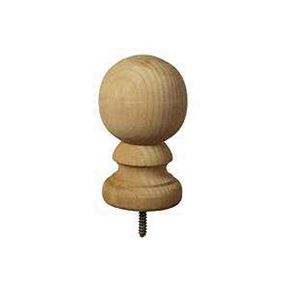 UFP 106088 Post Top, 5-1/4 in H, Colonial Ball, Pine, White