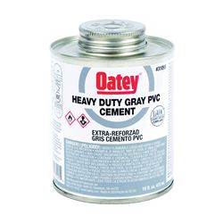 Oatey 31095 Solvent Cement, 16 oz Can, Liquid, Gray 
