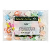 Family Choice 1168 Taffy Candy, Assorted Fruits Flavor, 6.5 oz, Pack of 12 