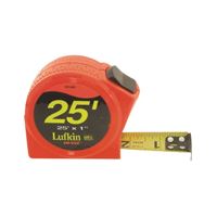 Crescent Lufkin PHV1425N Tape Measure, 25 ft L Blade, 1 in W Blade, Chrome Case, Orange Case 
