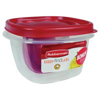 Rubbermaid 1777085 Food Storage Container, 2 Cups Capacity, Plastic, Clear, 15.4 in L, 5.19 in W, 10.7 in H, Pack of 8 