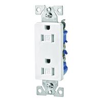 Eaton Wiring Devices TR1107W-BOX Duplex Receptacle, 2 -Pole, 15 A, 125 V, Push-in, Side Wiring, NEMA: 5-15R, White 