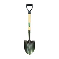 UnionTools 43106 Digging Shovel, 8-1/2 in W Blade, Carbon Steel Blade, Hardwood Handle, D-Shaped Handle, 28 in L Handle 