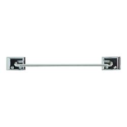 DECKO 38120 Towel Bar, 12 in L Rod, Steel, Chrome, Surface Mounting 