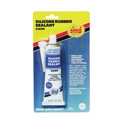 Leech Adhesives SR-1501 RTV Silicone Rubber Sealant, Clear, 24 hr Curing, 3 fl-oz Tube 