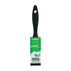 Linzer 1120-1.5 Paint Brush, 1-1/2 in W, 2-1/4 in L Bristle, Polyester Bristle, Varnish Handle 