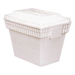 Lifoam 3542 Ice Chest, 12 qt Cooler, Styrofoam, White, Pack of 12 