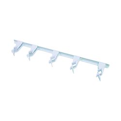 CRAWFORD SG5W-6 Tool Storage Clip Bar, 5-Compartment, Steel, White 