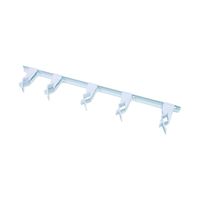 Crawford SG5W-6 Tool Storage Clip Bar, 5-Compartment, Steel, White 