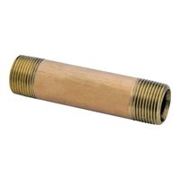 Anderson Metals 38300-2030 Pipe Nipple, 1-1/4 in, NPT, Brass, 3 in L 
