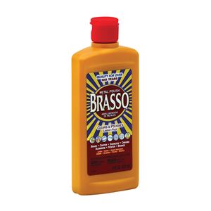 Brasso 2660089334 Metal Polish, 8 oz Bottle, Liquid, Ammonia, Light Tan