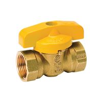B & K ProLine Series 210-522RP Gas Ball Valve, 3/8 in Connection, FPT, 200 psi Pressure, Manual Actuator, Brass Body 