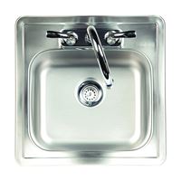 FRANKE FBFS602NKIT Bar/Utility Sink, 2-Hole, 15 in L x 6 in W x 15 in H Dimensions, Stainless Steel, Satin, 1-Bowl 