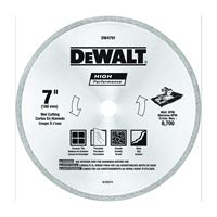 DeWALT DW4791 Circular Saw Blade, 7 in Dia, 5/8 in Arbor, Diamond Cutting Edge, Applicable Materials: Stone 