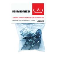 FRANKE KCLIP8/F Sink Clip, Stainless Steel, For: Countertops up to 1-1/4 in, Pack of 6 