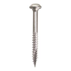 Kreg SML-F125 - 100 Pocket-Hole Screw, #7 Thread, 1-1/4 in L, Fine Thread, Maxi-Loc Head, Square Drive, Carbon Steel 