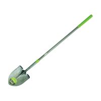 AMES 25332100 Shovel with Crimp Collar, 8-3/4 in W Blade, Steel Blade, Fiberglass Handle, Long Handle, 48 in L Handle 