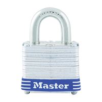 Master Lock 3KA 0464 Padlock, Keyed Alike Key, Open Shackle, 9/32 in Dia Shackle, 3/4 in H Shackle, Steel Shackle 