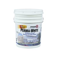 Zinsser 03100 Latex Paint, Satin, White, 5 gal, 300 to 400 sq-ft/gal Coverage Area 