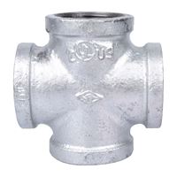ProSource PPG180-32 Pipe Cross, 1-1/4 in, Female, Malleable Iron, 40 Schedule, 300 psi Pressure 