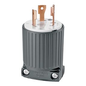 Eaton Wiring Devices L630P Twist Lock Plug, 2 -Pole, 30 A, 250 V, NEMA: NEMA L6-30, Black/White