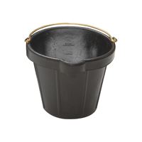 Fortex-Fortiflex B500-20 Corner Bucket, 5 gal Volume, Molded Rubber, Black 