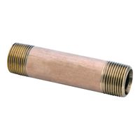 Anderson Metals 38300-1255 Pipe Nipple, 3/4 in, NPT, Brass, 810 psi Pressure, 5-1/2 in L 