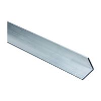 Stanley Hardware 4204BC Series N258-384 Angle Stock, 1-1/2 in L Leg, 96 in L, 1/8 in Thick, Aluminum, Mill 