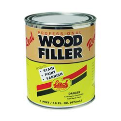 Leech Adhesives LWF-69 Wood Filler, Liquid, Solvent, Natural, 1 pt Can 