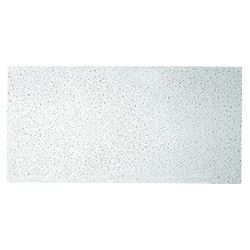 USG PLATEAU Series 725 Ceiling Panel, 4 ft L, 2 ft W, 9/16 in Thick, Mineral Fiber, White 