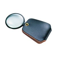 General 532 Pocket Reading Magnifier, 1 in Mirror, 2.5X Magnification, 4 in L Focal, Glass Mirror 