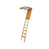Louisville Premium Series S224P Attic Ladder, 250 lb Weight Capacity, 9-Step, 22-1/2 x 54 in Ceiling Opening, Wood 