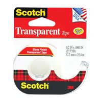 Scotch 174 Transparent Tape, 1100 in L, 1/2 in W, Acetate Backing 