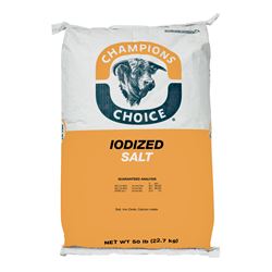 Cargill Champions Choice 110010600 Livestock Iodized Salt, 50 lb Bag 