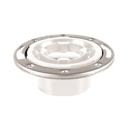 Oatey 43553 Closet Flange, 3, 4 in Connection, PVC, White, For: Most Toilets 