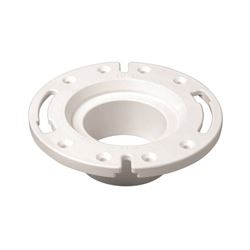 Oatey 43585 Closet Flange, 3 in Connection, PVC, White, For: Most Toilets 