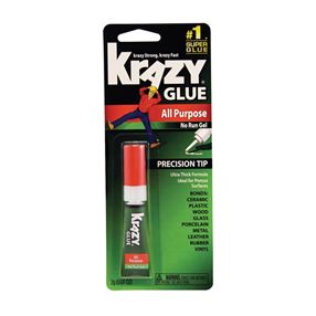 Krazy Glue KG86648R No-Run Gel Super Glue, Liquid, Irritating, Clear, 2 g Tube