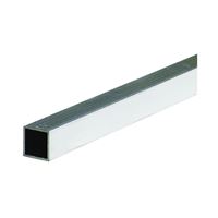 M-D 59477 Metal Tube, Square, 96 in L, 1 in W, 1/16 in Wall, Aluminum, Mill, Pack of 5 