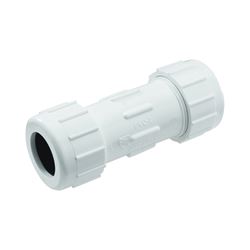 B & K 160-103 Double Seal Coupling, 1/2 in, Compression, PVC 
