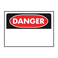 HY-KO 523 Danger Sign, Rectangular, White Background, Polyethylene, 14 in W x 10 in H Dimensions 5 Pack 