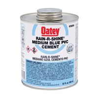 Oatey 30894 Solvent Cement, 32 oz Can, Liquid, Blue 