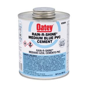 Oatey 30894 Solvent Cement, 32 oz Can, Liquid, Blue