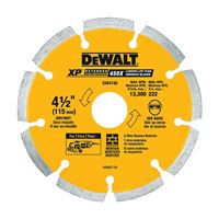 DeWALT DW4740 Circular Saw Blade, 4-1/2 in Dia, 5/8 in Arbor, Diamond Cutting Edge, Applicable Materials: Stone 
